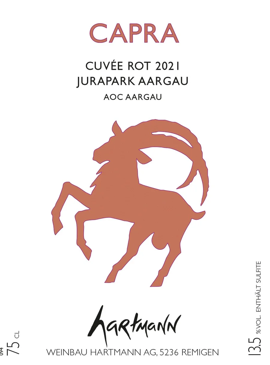 Etikett CAPRA Cuvée rot